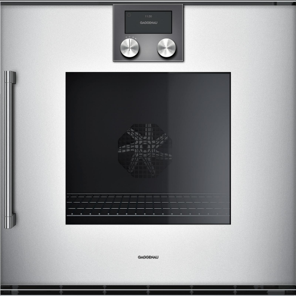 Gaggenau bop220132, series 200, built-in oven, 60 x 60 cm, door hinge: right, silver