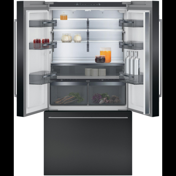 Gaggenau ry295350, 200 series, fridge-freezer, multi-door, 183 x 90.5 cm, stainless steel black